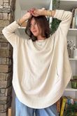 Charli Circle Knit Top Oatmeal 